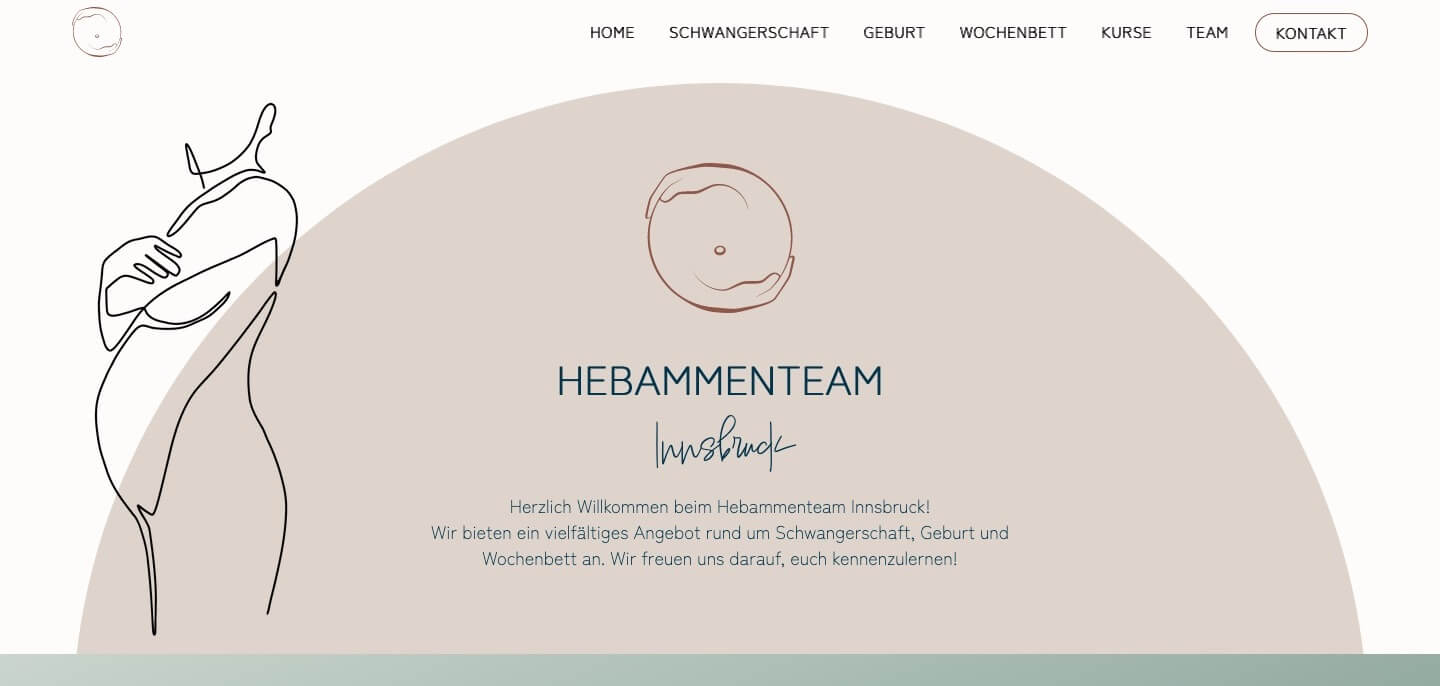 Die neue Homepage vom Hebammenteam Innsbruck