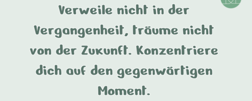 Verweile nicht in der Vergangenheit, träume …